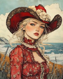 Coastal Cowgirl #8 - Western Decor Wall Art Print