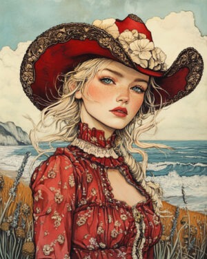 Coastal Cowgirl #8 - Western Decor Wall Art Print