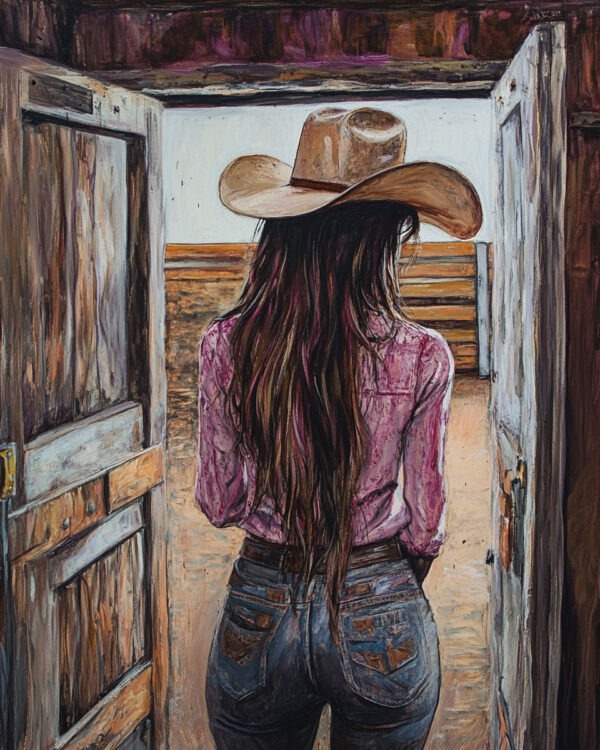 Cowgirl #2 - Cowgirl Western Decor Wall Art Print