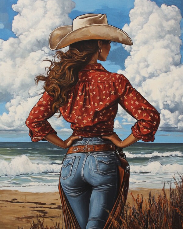 Coastal Cowgirl #13 - Western Decor Wall Art Print