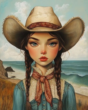 Coastal Cowgirl #15 - Western Decor Wall Art Print