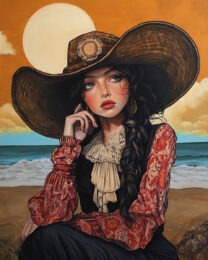 Coastal Cowgirl #16 - Western Decor Wall Art Print