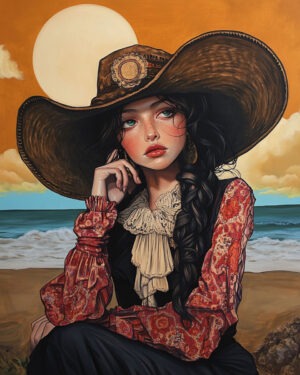 Coastal Cowgirl #16 - Western Decor Wall Art Print