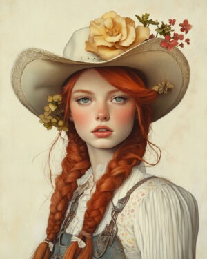 Cowgirl #7 - Cowgirl Western Decor Wall Art Print