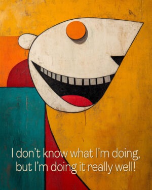 I don’t know what I’m doing, but I’m doing it really well! - Funny Motivational Posters Art Print