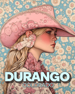 Durango Cowgirl in Pink Hat- Colorado Souvenir Home Decor Wall Art Prints