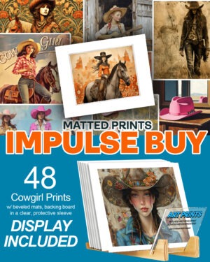 Cowgirl Art Print Display