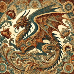 Art Nouveau Dragon - Wall Art Print