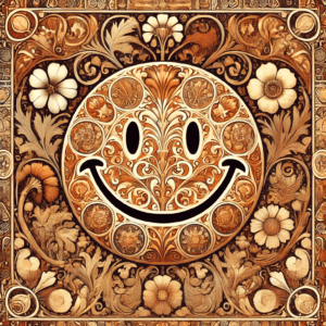 Art Nouveau Smiley Face - Wall Art Print