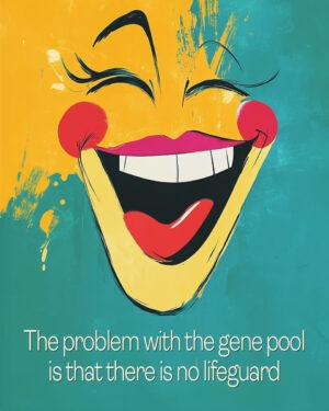 The problem with the gene pool is that there is no lifeguard - Funny Motivational Posters Art Print