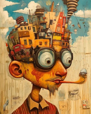 City Head - Low Brow Wall Art Print