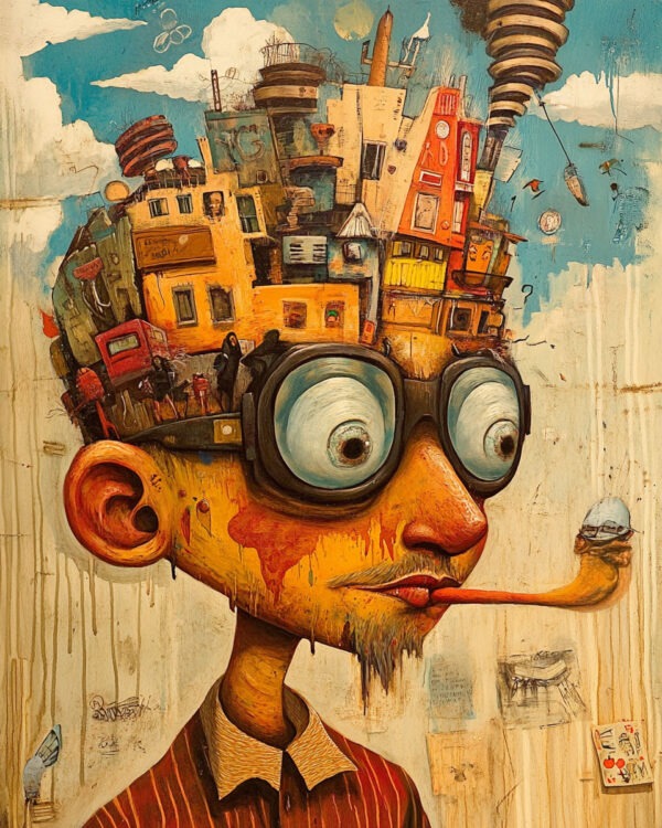 City Head - Low Brow Wall Art Print