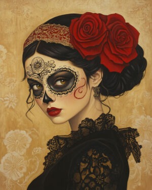 Rose Lady - Low Brow Wall Art Print