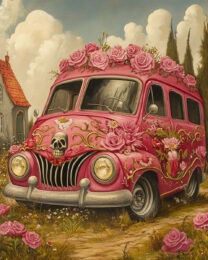 Flower Bus - Low Brow Wall Art Print