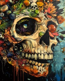 Harry's Skull - Low Brow Wall Art Print