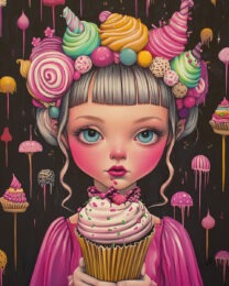 Cupcake Karen - Low Brow Wall Art Print