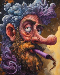 Old Toker - Low Brow Wall Art Print