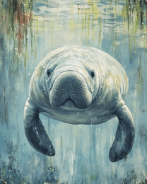 Manatee - Wall Art Print - Mowbi Ocean Theme