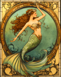 Ascending Mermaid - Wall Art Print - Mowbi Ocean Theme