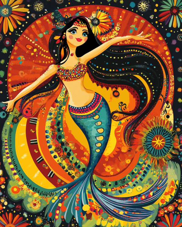 BOHO Mermaid - Wall Art Print - Mowbi Ocean Theme