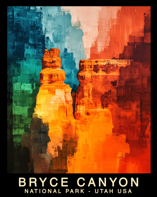 Abstract - Bryce Canyon Souvenir Home Decor Wall Art Prints