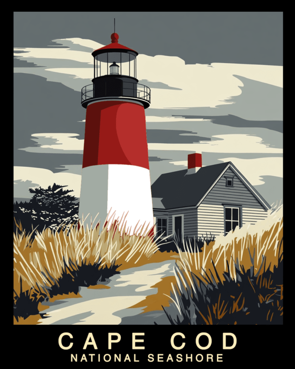 Lighthouse - Cape Cod Souvenir Home Decor Wall Art Prints