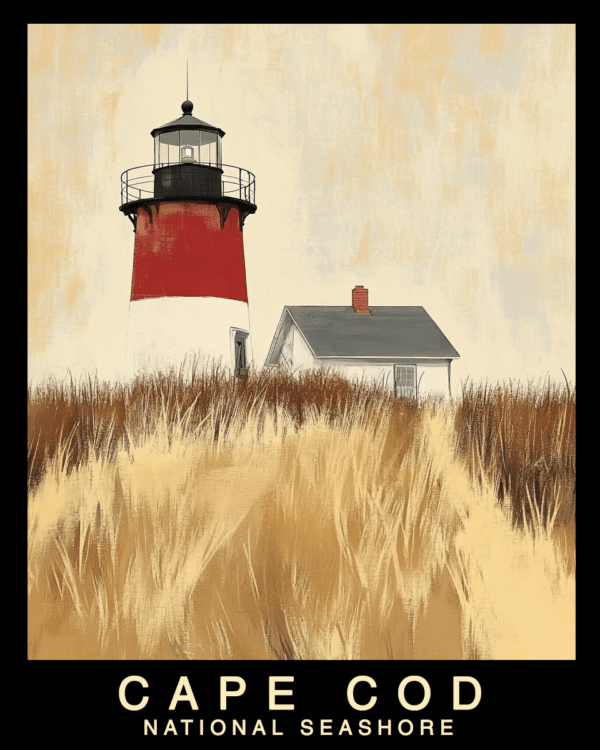 Nauset Lighthouse - Cape Cod Souvenir Home Decor Wall Art Prints