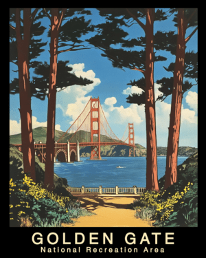 Bridge View - Golden Gate Souvenir Home Decor Wall Art Prints