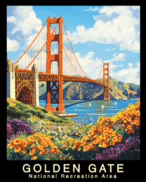 Wildflowers - Golden Gate Souvenir Home Decor Wall Art Prints