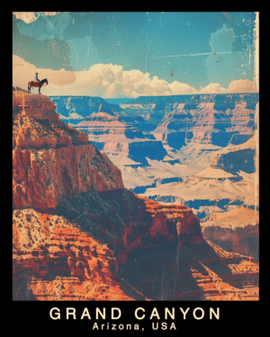 Cowboy- Grand Canyon Souvenir Home Decor Wall Art Prints