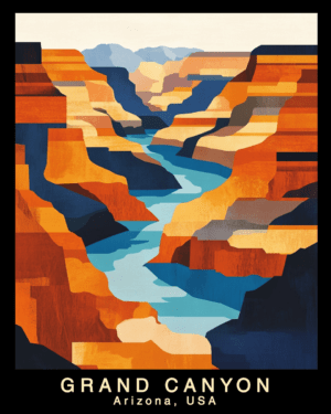 Minimalist - Grand Canyon Souvenir Home Decor Wall Art Prints