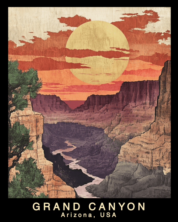 Afternoon - Grand Canyon Souvenir Home Decor Wall Art Prints