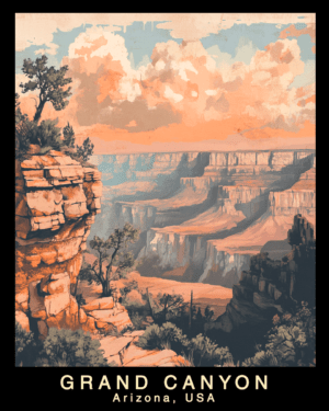 Nostalgic - Grand Canyon Souvenir Home Decor Wall Art Prints