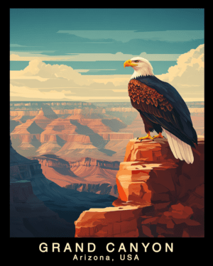 American Bald Eagle - Grand Canyon Souvenir Home Decor Wall Art Prints