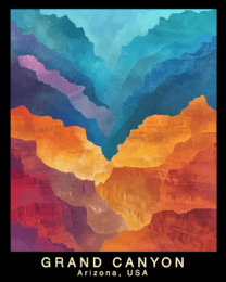 Abstract Canyon - Grand Canyon Souvenir Home Decor Wall Art Prints