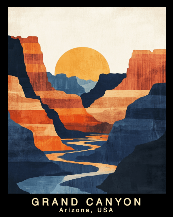 Memorable Evening - Grand Canyon Souvenir Home Decor Wall Art Prints