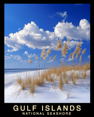 Sand Dunes - Gulf Island Souvenir Home Decor Wall Art Prints