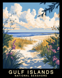 Beach Walk - Gulf Island Souvenir Home Decor Wall Art Prints