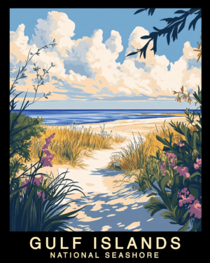 Beach Walk - Gulf Island Souvenir Home Decor Wall Art Prints