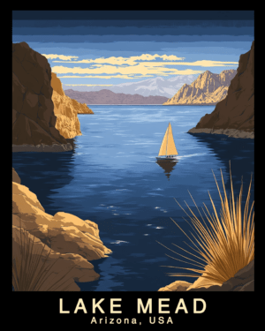 Morning - Lake Mead Souvenir Home Decor Wall Art Prints