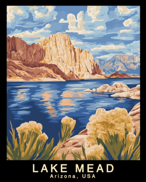 Impressionist - Lake Mead Souvenir Home Decor Wall Art Prints