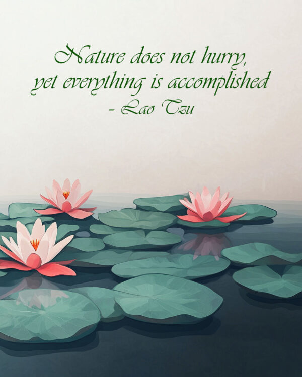 Nature does not hurry, yet everything is accomplished – Lao Tzu - Inspirational Wall Art