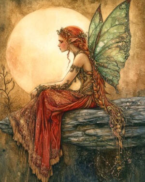 Folk Art Full Moon Fairy