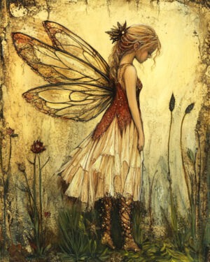 Folk Art Sullen Fairy