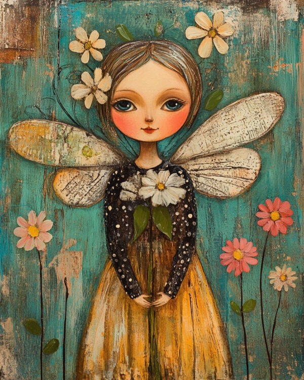 Folk Art Floral Fairy