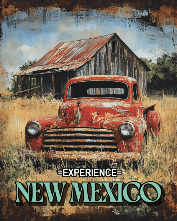 Rustic Truck - New Mexico Souvenir Home Decor Wall Art Prints