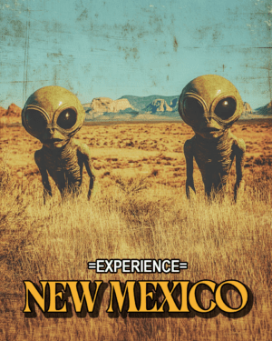 Two Aliens - New Mexico Souvenir Home Decor Wall Art Prints