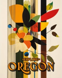 Mid-Century Modern Abstract - Oregon Souvenir Art Print Collection