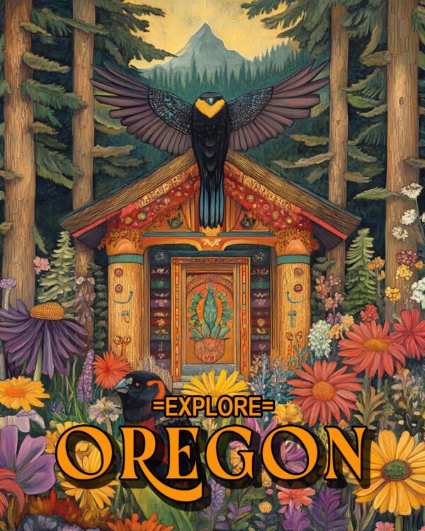 Mountain Home - Oregon Souvenir Art Print Collection