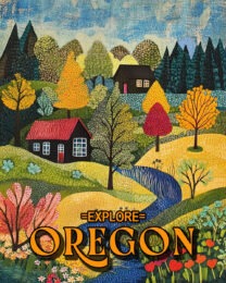 Folk Art Countryside - Oregon Souvenir Art Print Collection